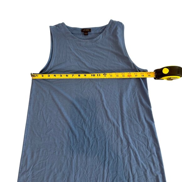 J.Jill Wearever Collection Sleeveless Blue Shift Dress M 95% Rayon 5% Spandex - Picture 8 of 9
